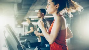 Diverse People Running on Treadmill