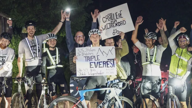 foto na geslaagde poging triple everesting