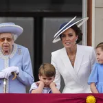 The Royal Family Members on The Balcony of Buckingham Palace