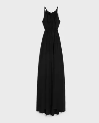 Celine long open back dress in silk georgette – € 3.900