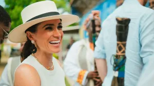 Nieuwe documentaire Harry en Meghan – Foto van Meghan Markle in Colombia, augustus 2024.