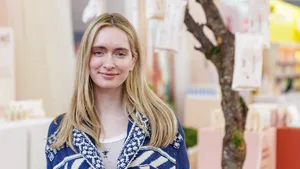 Rianne Meijer bij de negenmaandenbeurs