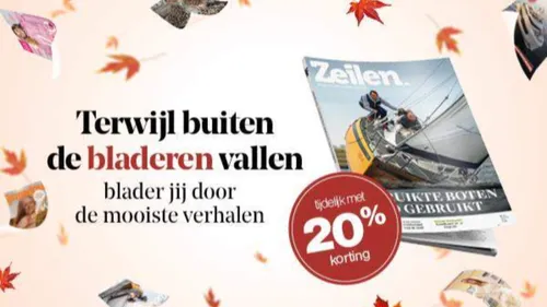 Houd dit najaar een oogje in het zeil: ontvang nu 20% korting op Zeilen