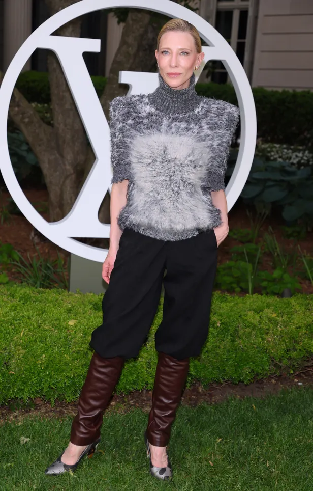 Cate Blanchett tijdens The Louis Vuitton Cruise 2027 in New York City.