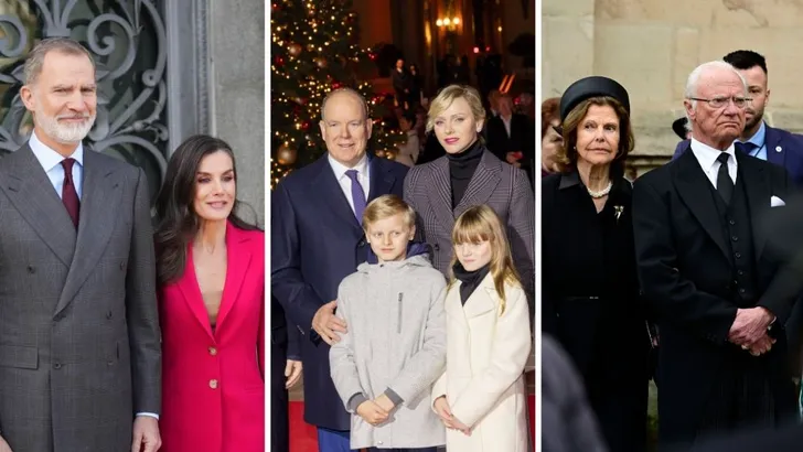 Prins Albert en prinses Charlène, Koning Carl Gustaf en koningin Silvia, Koning Felipe en koningin Letizia