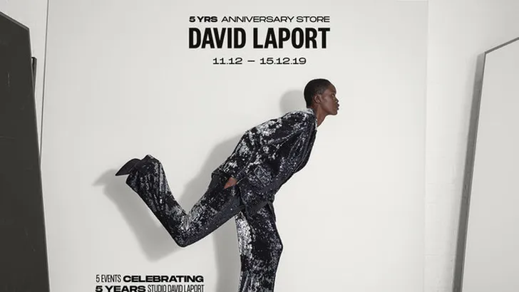 Mode-ontwerper David Laport pakt uit voor zijn 5-jarig jubileum
