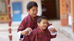 De Bhutaanse prinsjes Namgyel en Ugyen