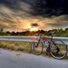 fietsen in de avond