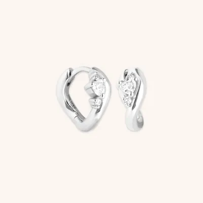 Hidden heart molton huggies in zilver