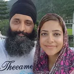 Ramandeep en haar  echtgenoot Sukhjit Singh