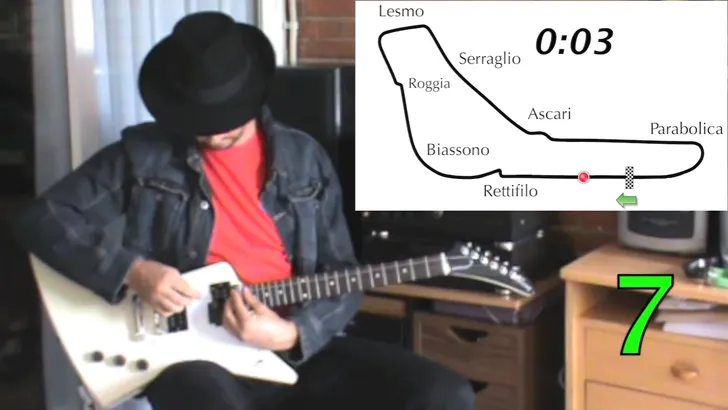 Gozer doet kwalificatierondje Monza met V10-gitaar (video)