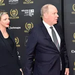 Monaco Princely Couple Attend A Rugby Event