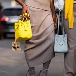 Milan, Italy - February, 21, 2024: woman wears Fendi Origami, fashion blogger outfit details