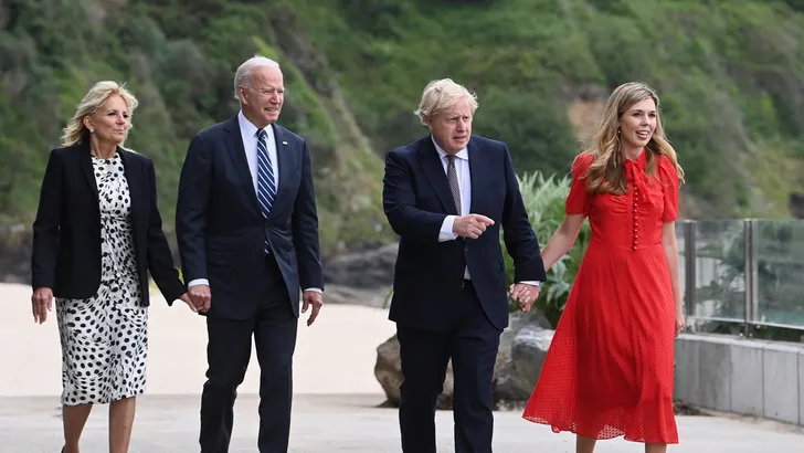 Jill en Joe Biden, Boris en Carrie Johnson