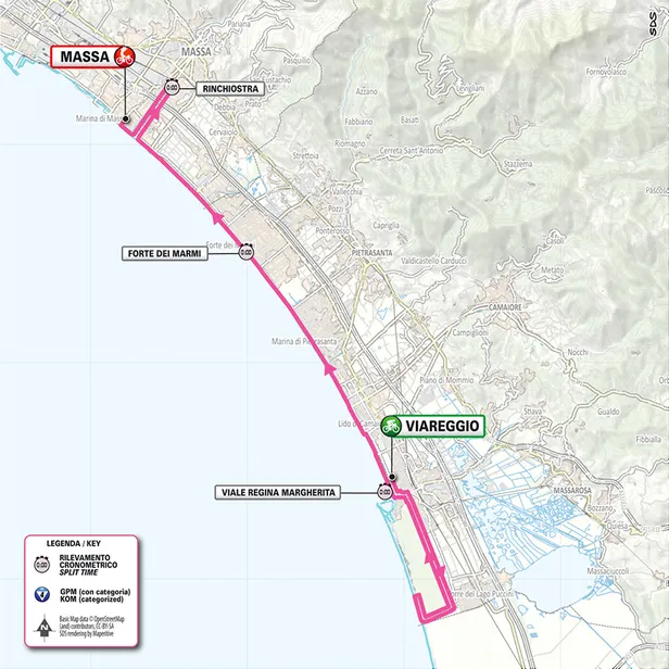 Map Giro 2026 etappe 10