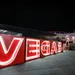 Het bord bij de ingang van de Grand Prix van Las Vegas