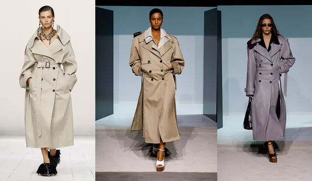 Rechts: Givenchy Spring/Summer 2026 | Midden en links: The Attico Spring/Summer 2026