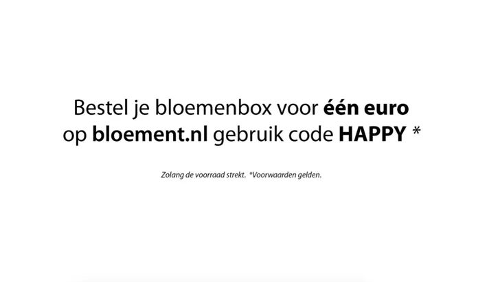 Superaanbieding: boeket van Bloement voor maar 1 euro!