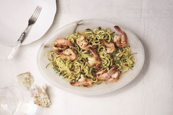 Scampi met courgette