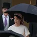 Prinses Eugenie laat van zich horen na dood Michelle Trachtenberg. – Foto van prinses Eugenie met een paraplu bij Sovereign's Garden Party, mei 2024.