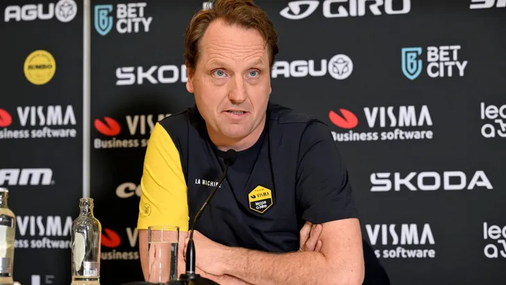 press conference prior to the 2024 Ronde van Vlaanderen