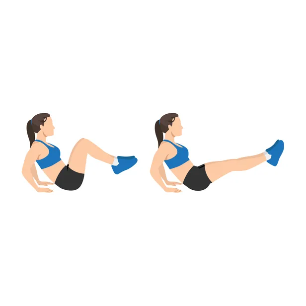 De seated knee tuck 