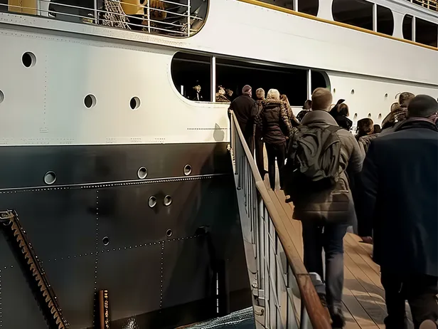 Stap aan boord van de legendarische RMS Titanic bij de tentoonstellingen Titanic: An Immersive Voyage. 