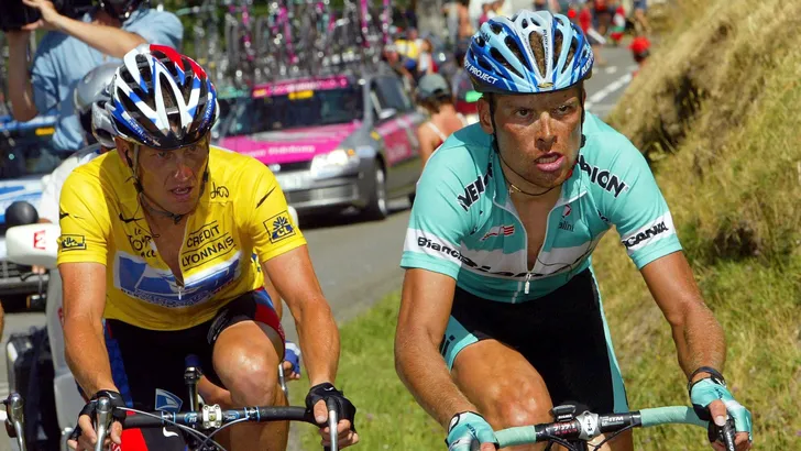 Jan Ullrich (links) en Lance Armstrong