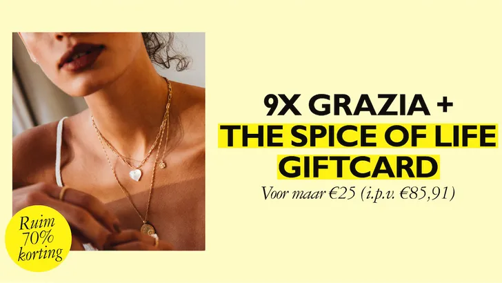 Ontvang nu 9 keer Grazia + The Spice of Life giftcard