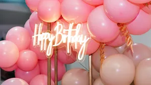 happy birthday party balloons