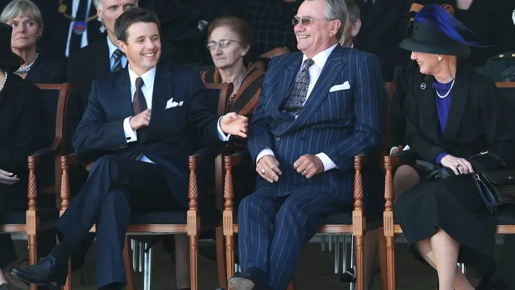 Crown Prince Frederik and Prince Frederik and Queen Margrethe while watching the hearse of Danish Princess Dagmar (1847-1928), the second last Empress of Russia Maria Fedorovna, in the Roskilde Cathedral Saturday September 2006 in the beginning of a re-bu