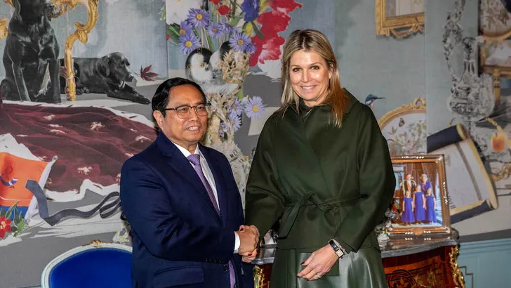 Koningin Maxima ontvangt minister-president van Vietnam