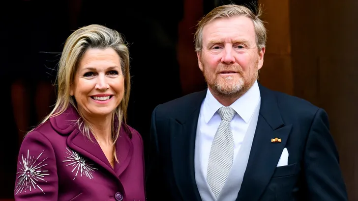 Máxima en Willem Alexander bij de nieuwjaarsreceptie