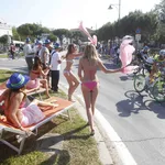 hitte op de fiets