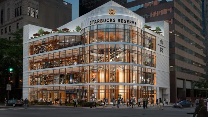 Starbucks opent extravagante en luxe winkel