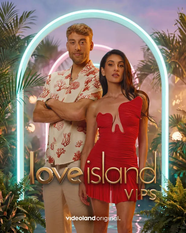 Persfoto van Ward Lemmelijn en Anna Nooshin voor Love Island VIPS. 