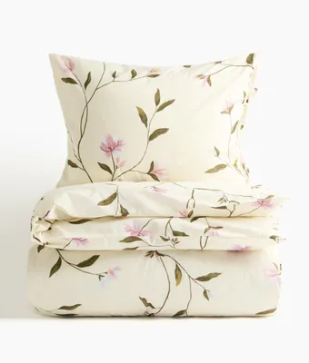 Katoenen dekbedset - eenpersoons €34,99