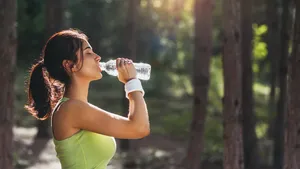 Girl drinking water