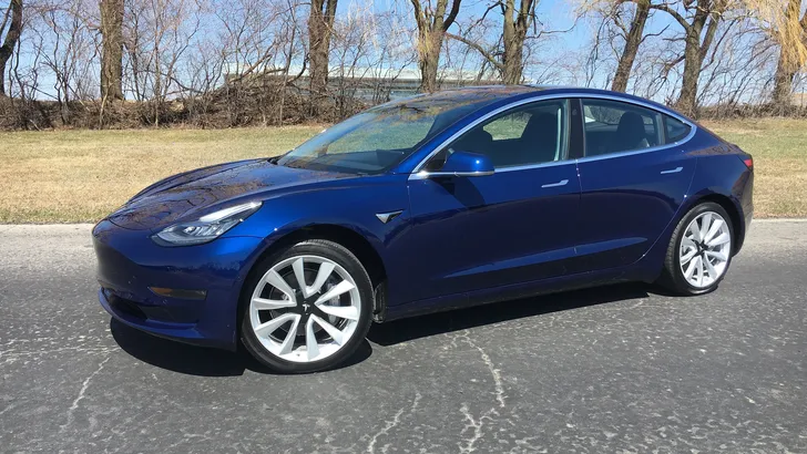 Een elektrische Tesla Model 3