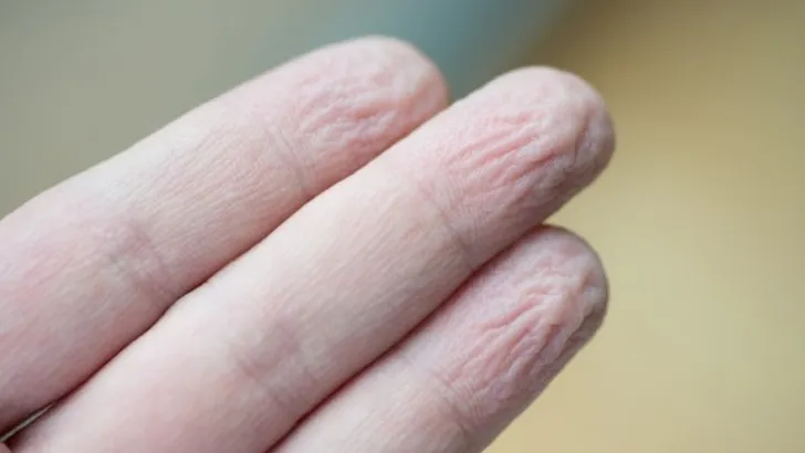 Waarom je rimpelige vingers krijgt als je in bad zit