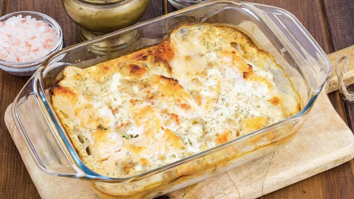 zalm prei ovenschotel