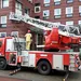 De brandweer rukt uit.