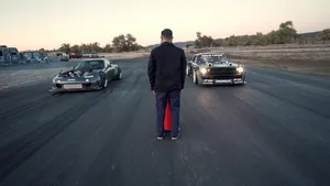 VIDEO: Ken Block's Hoonicorn vs 4-rotor AWD Mazda RX7 