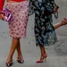 Streetstyle rok jurk schurende bovenbenen