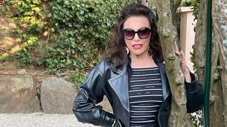 Joan Collins leren jasje