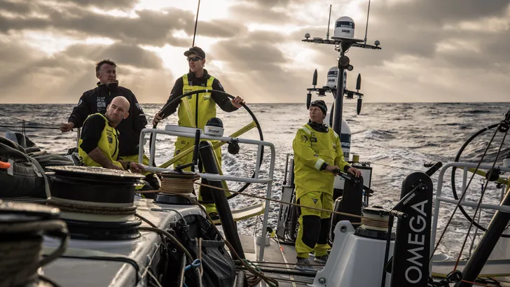 Leg 01, Alicante to Lisbon, day 02,  on board Brunel. Photo by Martin Keruzore/Volvo Ocean Race. 24…