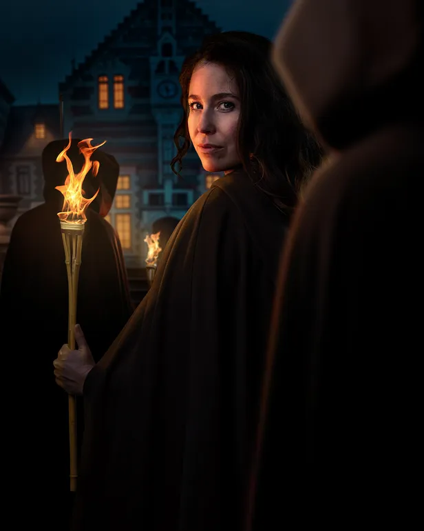 Persfoto van Sanne Vogel in De Verraders 