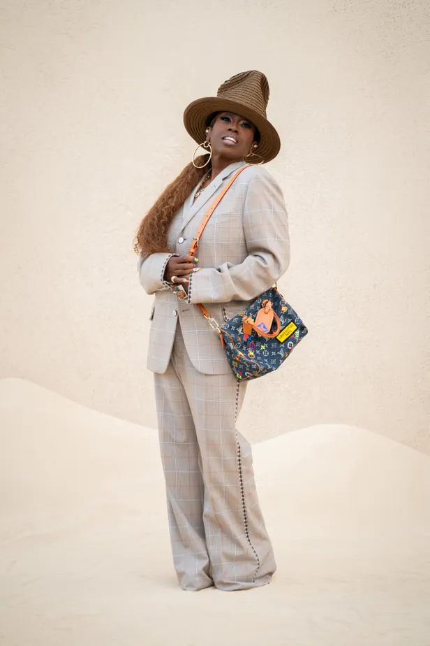 Missy Elliot tijdens de Louis Vuitton show in de Paris Fashion Week 2026. 