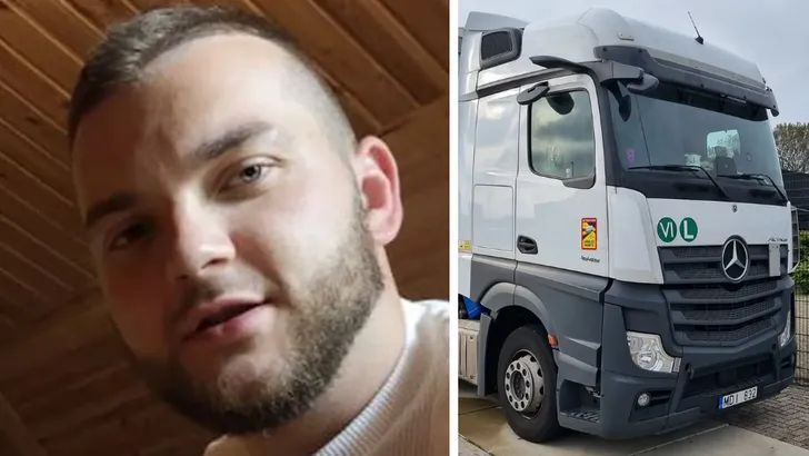 Maksim Hryn en zijn vrachtwagen