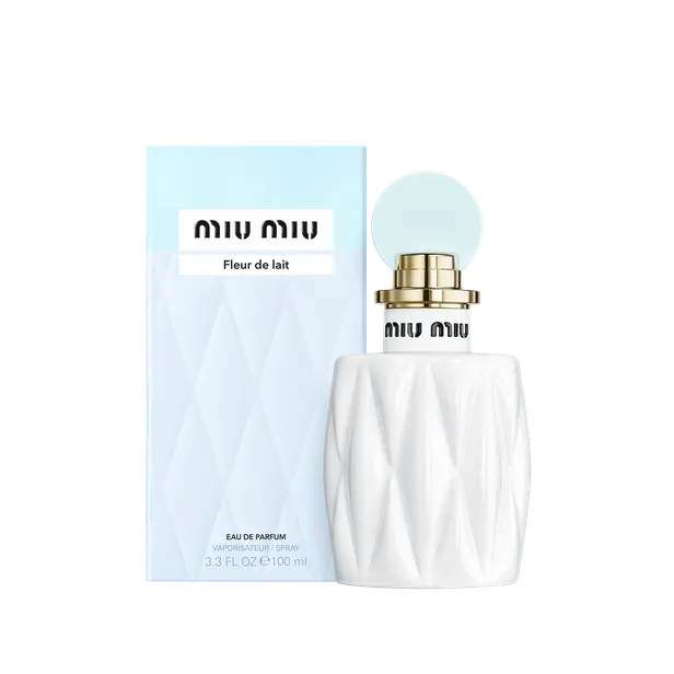 Miu Miu Fleur de Lait parfum flacon en verpakking. 
